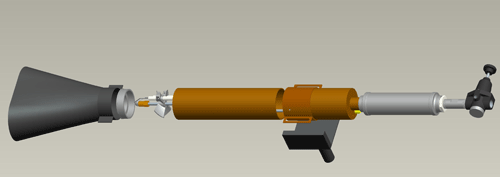 Exploded view of NexGen burner, showing all components and their locations.